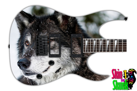  Guitar Skin Animals Snowwolf 