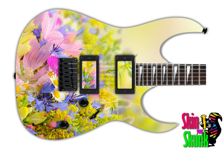  Guitar Skin Flowers Pastel 