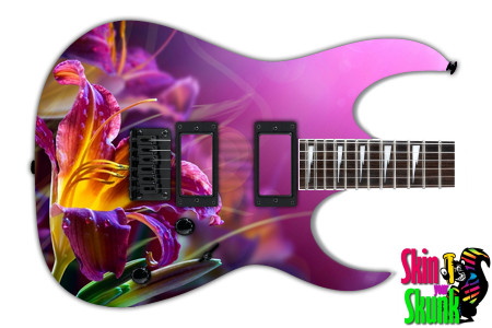  Guitar Skin Flowers Violet 