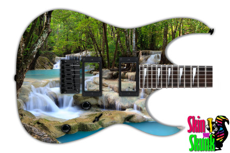  Guitar Skin Waterfall Blue 
