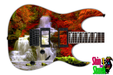  Guitar Skin Waterfall Fall 