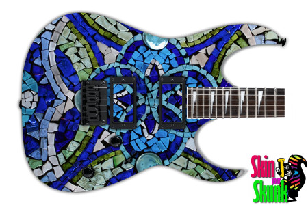  Guitar Skin Mosaic Blue 