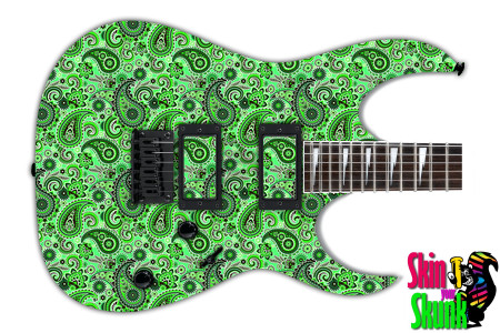  Guitar Skin Paisley Green 
