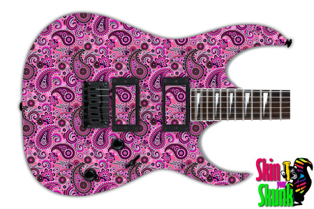  Guitar Skin Paisley Pink 