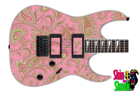  Guitar Skin Paisley Pinklace 
