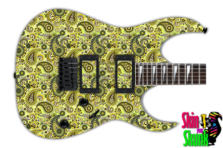  Guitar Skin Paisley Yellow 