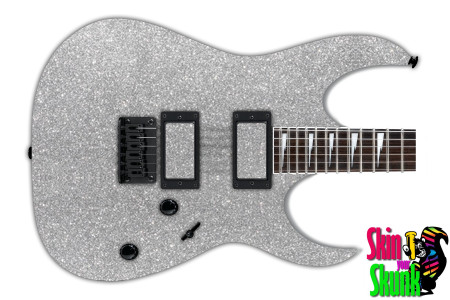  Guitar Skin Pearloid Silver Sparkle 