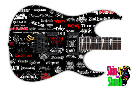  Guitar Skin Stickers Bands 