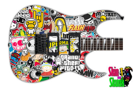  Guitar Skin Stickers Faces 