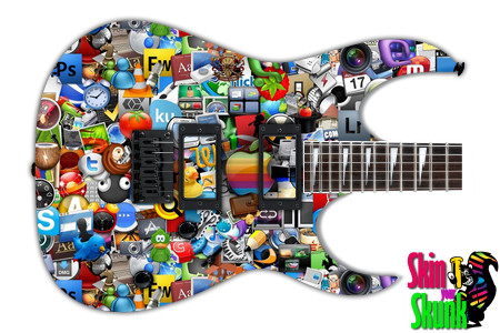  Guitar Skin Stickers Icons 