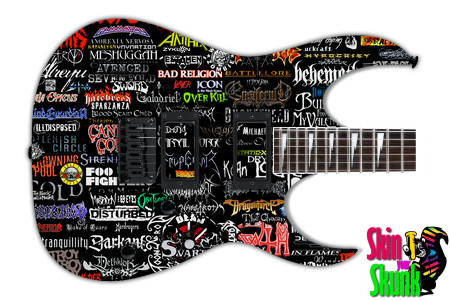 Guitar Skin Stickers Metalbands 