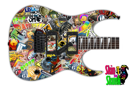  Guitar Skin Stickers Overlay 