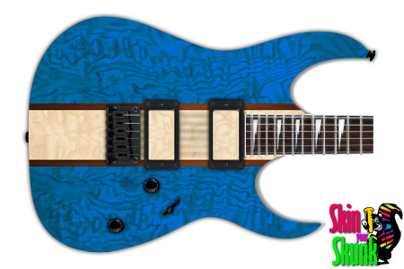  Guitar Skin Woodshop Stripes Blue 