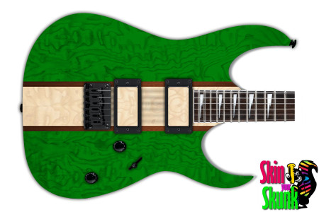  Guitar Skin Woodshop Stripes Green 
