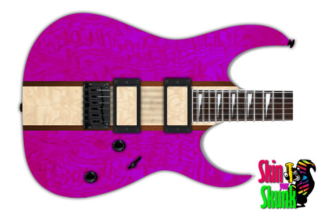  Guitar Skin Woodshop Stripes Purple 