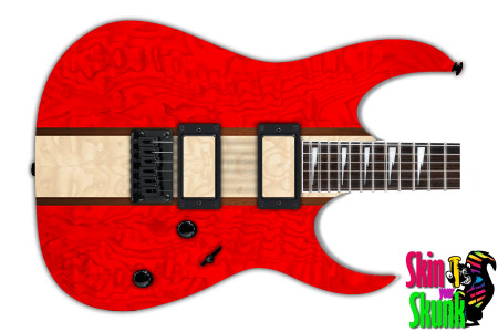 Guitar Skin Woodshop Stripes Red 