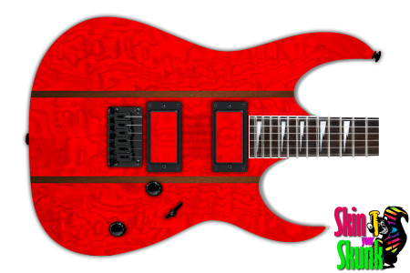  Guitar Skin Woodshop Stripes Reddouble 