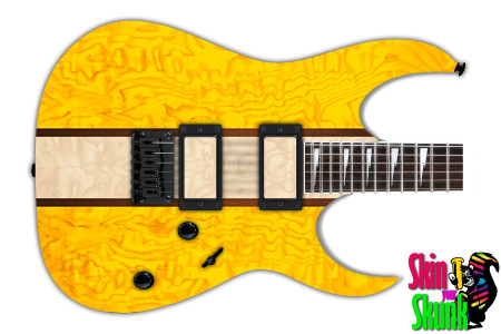  Guitar Skin Woodshop Stripes Yellow 