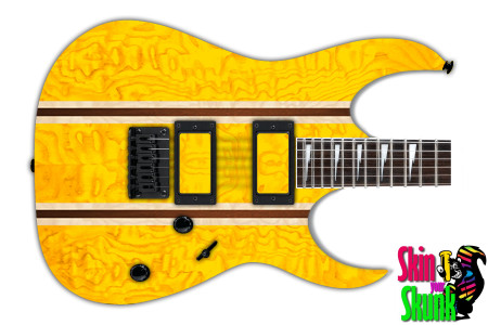  Guitar Skin Woodshop Stripes Yellowdd 