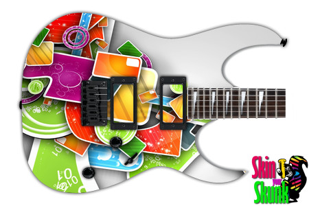  Guitar Skin Abstractone Shapes 