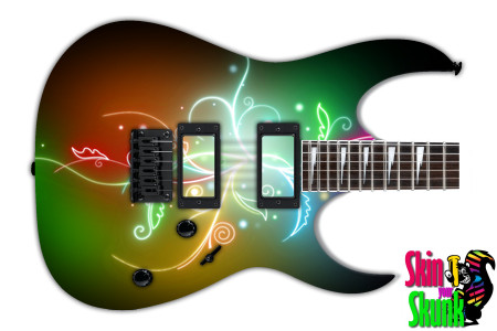  Guitar Skin Abstracttwo Floral 