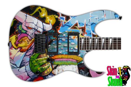 Guitar Skin Graffiti Fire 