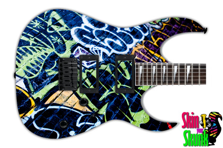  Guitar Skin Graffiti Neon 