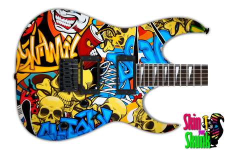  Guitar Skin Graffiti Vector 