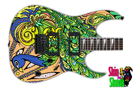  Guitar Skin Awesome Peacock 