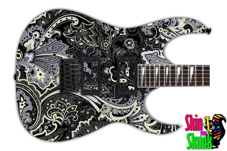  Guitar Skin Ornate Black 