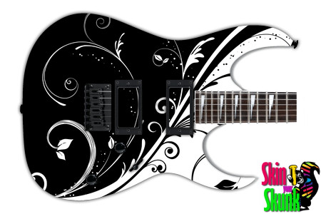  Guitar Skin Bw1 Floral 