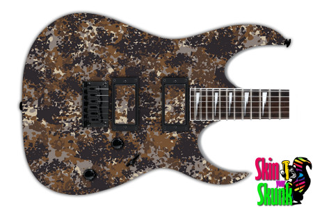  Guitar Skin Camo Brown 1 