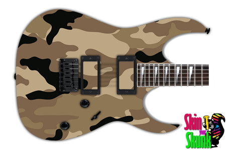 Guitar Skin Camo Brown 7 