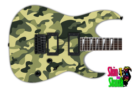  Guitar Skin Camo Green 11 