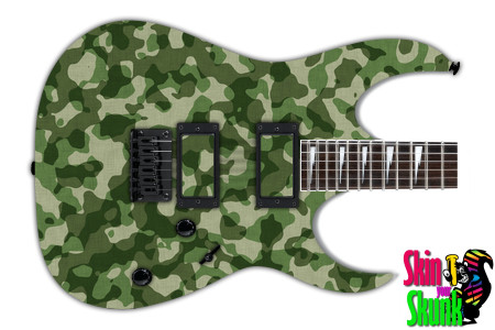  Guitar Skin Camo Green 16 
