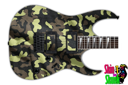  Guitar Skin Camo Green 18 