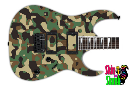  Guitar Skin Camo Green 19 