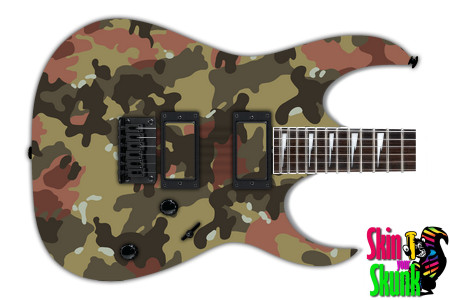  Guitar Skin Camo Green 22 