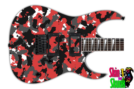  Guitar Skin Camo Red 2 