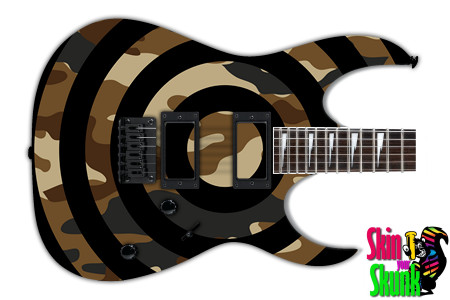 Guitar Skin Bullseye Camobrown 