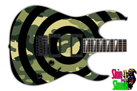  Guitar Skin Bullseye Camogreen 