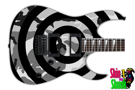  Guitar Skin Bullseye Camowhite 