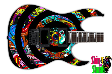  Guitar Skin Bullseye Trippy 