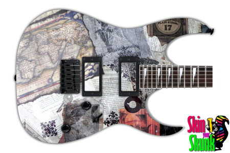 Guitar Skin Steampunk Clippings 