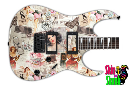  Guitar Skin Steampunk Pinup 