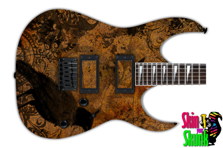  Guitar Skin Steampunk Raven 