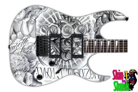  Guitar Skin Tattoos Head 