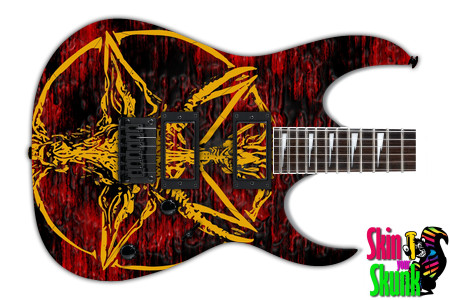  Guitar Skin Baphomet Bloodgold 