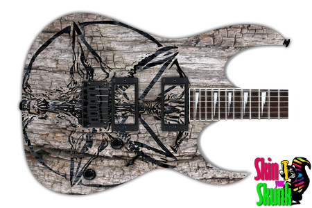  Guitar Skin Baphomet Burntwood 