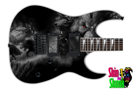  Guitar Skin Gothic Wolves 